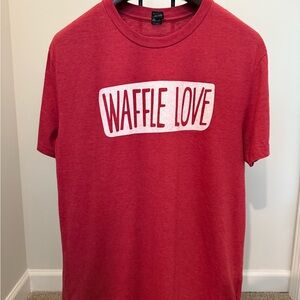 Waffle Love Red Short Sleeve Tee